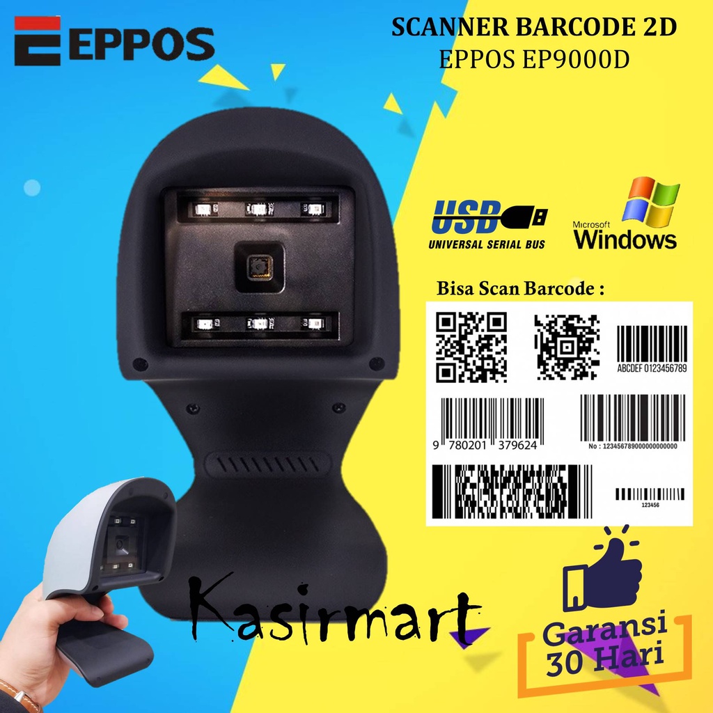 SCANNER BARCODE OMNI EPPOS 1D/2D EP9000 EP9000D QR CODE RESI SHOPEE/ANTERAJA/SICEPAT/JNE/WAHANA/JNT