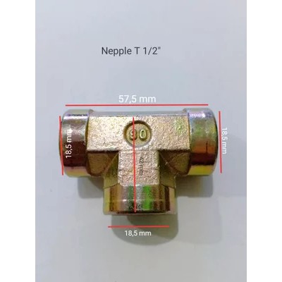 Nepple T 1/2 Inch besi