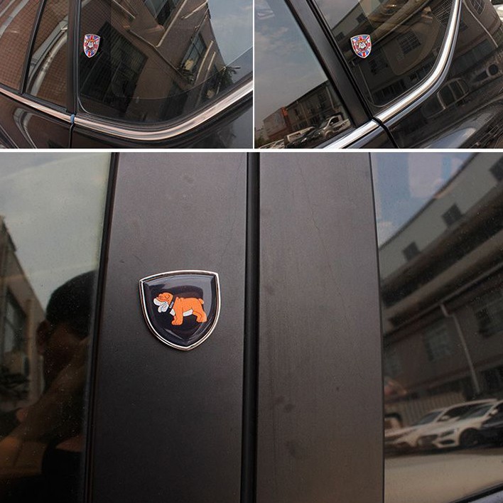 Night knight 2Pcs Stiker Emblem / Badge Mini Motif Bendera Inggris Bahan Metal untuk Kaca Jendela Mobil