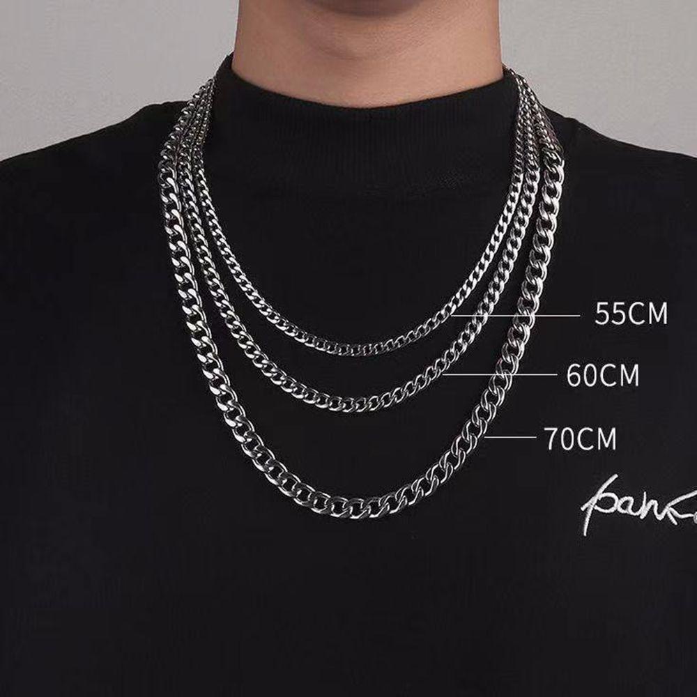 REBUY Rebuy Men Necklace Creative Simple Women Fashion Jewelry Pria Hip Hop Rantai Klavikula