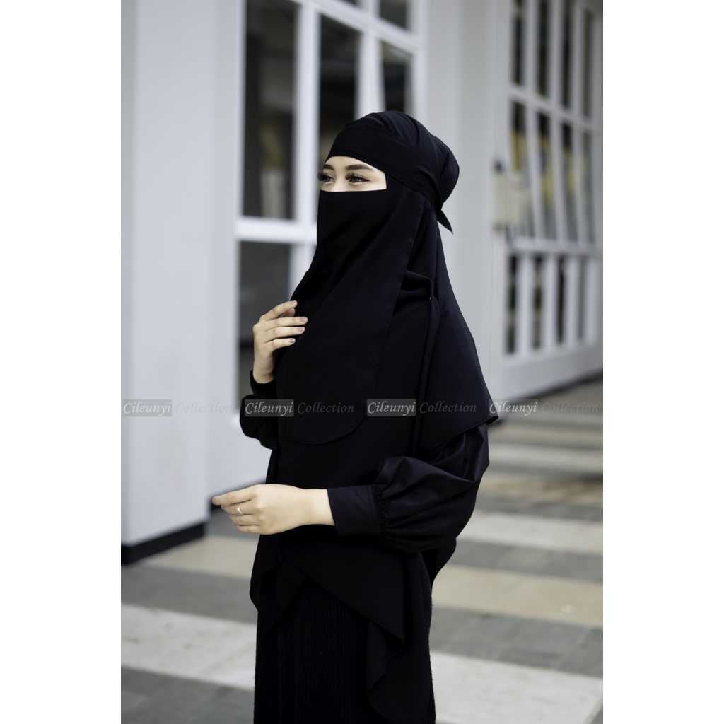 Niqab Cadar Bandana Grade A / Cadar Bandana Wolvis / Niqab Muslim / Cadaar Muslim Niqob Wolfis Hitam Woolpeace Koleksi Syari Cadar Bandana Cantik Tali Besar Niqab Murah Model Terbaru 2022 Gratis Ongkir Cadaar Arab Saudi