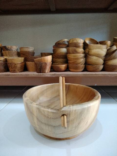 MANGKOK MIE DARI KAYU JATI