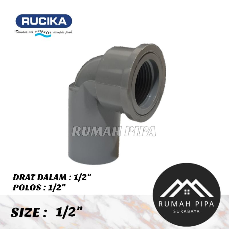 Knee drat dalam 1/2” AW / Faucet Knee 1/2” AW - RUCIKA