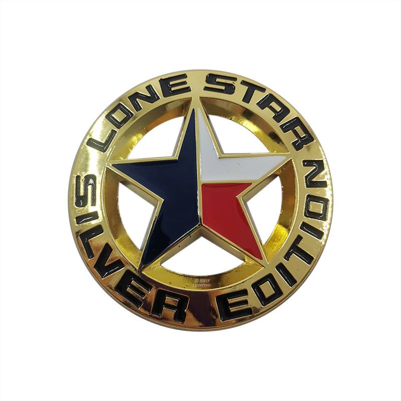 1 x Metal Gold LONE STAR Logo Car Auto Rear Trunk Decorative Emblem Sticker Badge Decal TEXAS EDITION