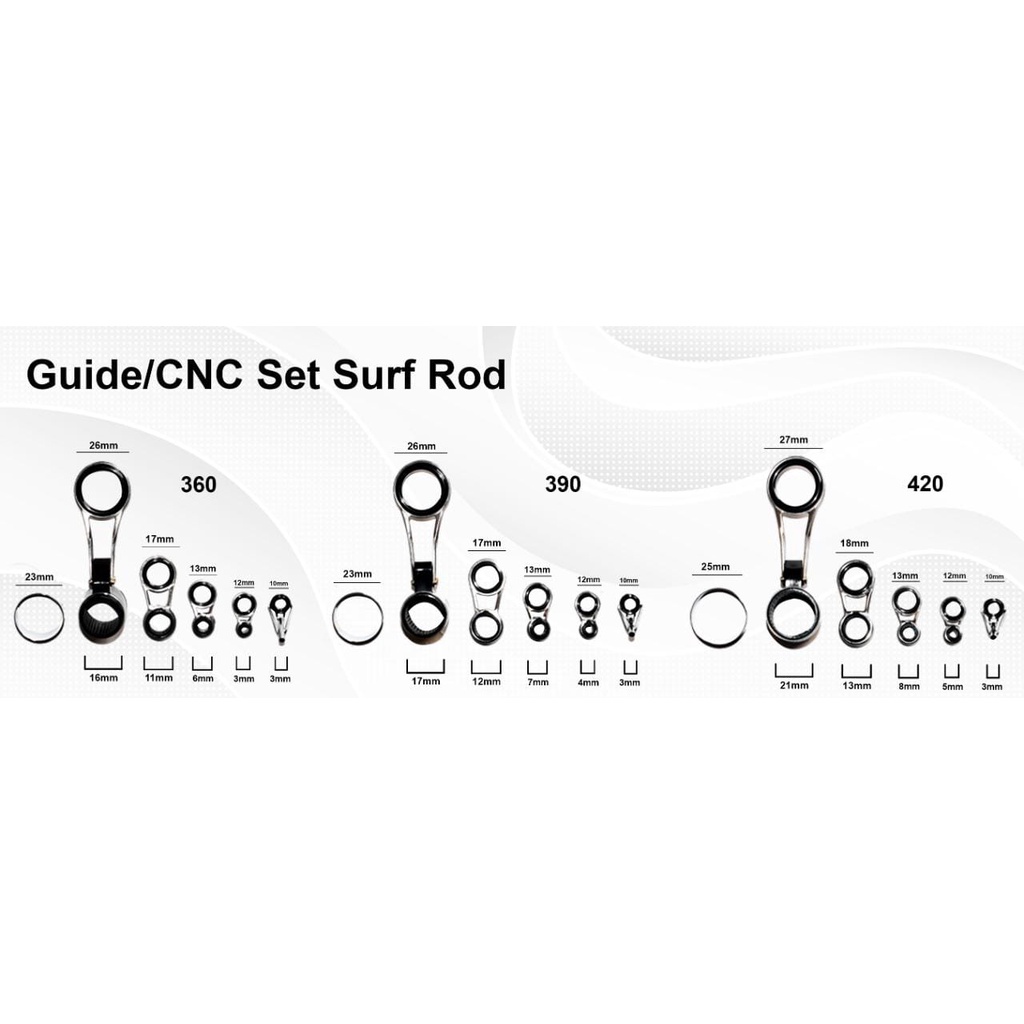 Ring Guide Pancing CNC Set Surf Rod 360 390 420 Cm Murah