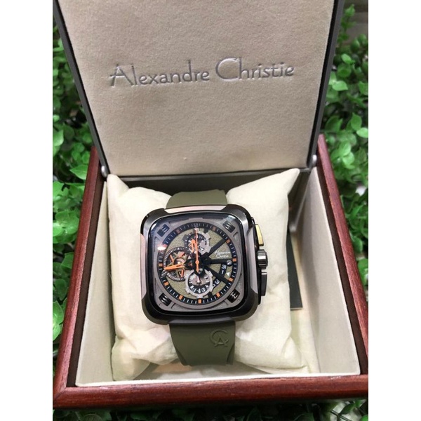 SALE.. JAM TANGAN PRIA COWOK ALEXANDRE CHRISTIE AC 6577 ARMY