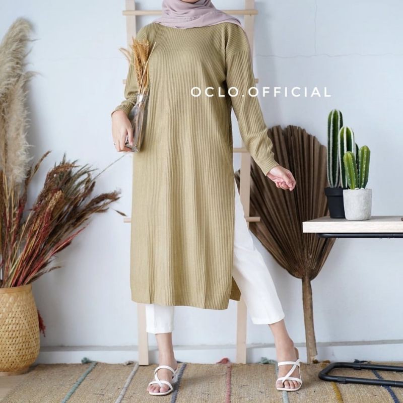 atasan dress wanita rajut halus ANDINI DRESS hokkyshop