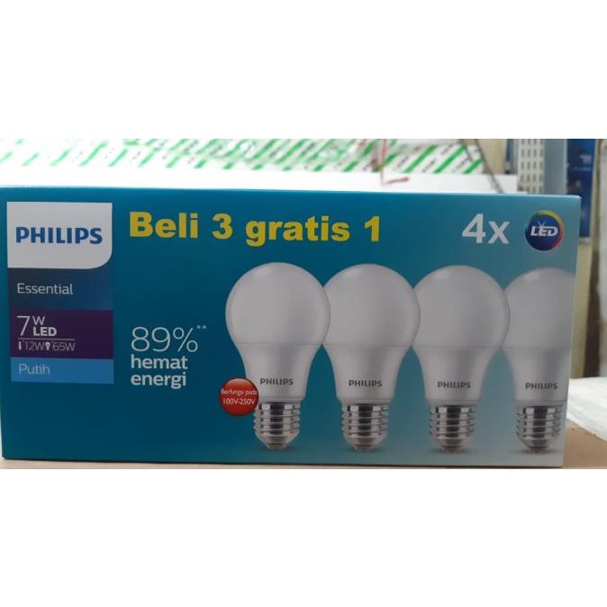 $+$+$+$+] PHILIPS LED ESSENTIAL PAKET BELI 3 GRATIS 1