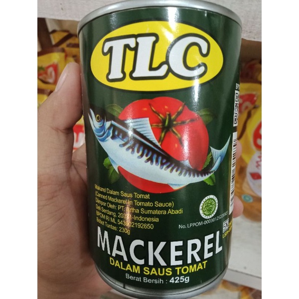 

Sarden TLC Mackerel dalam Saos tomat 425gr