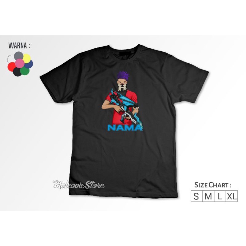 Baju Anak Free Fire/Kaos Anak Laki-laki Free Fire/Pakaian Free Fire Anak/Baju Kaos Free Fire Anak Cu