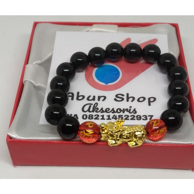 Gelang Batu Giok Onix Pixiu