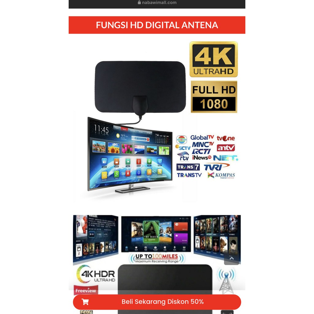 GARANSI 1 BULAN KERUSAKAN Antena Taffware Antena TV Digital PREMIUM