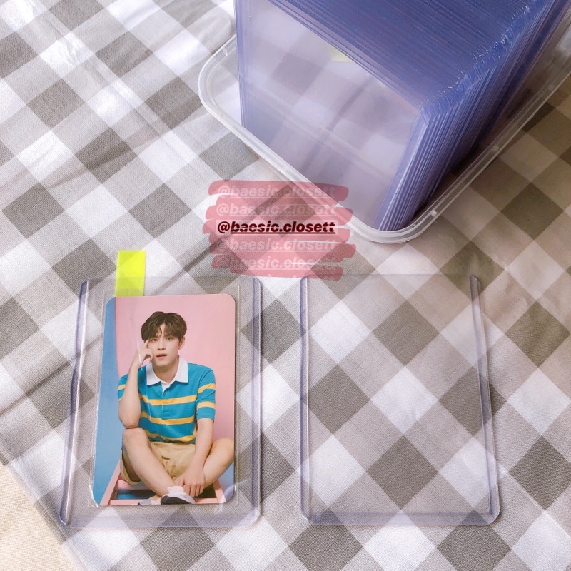Jual premium toploader photocard 35pt regular tanpa plong deco kpop
