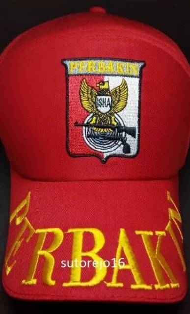 Topi perbakin merah ipsc