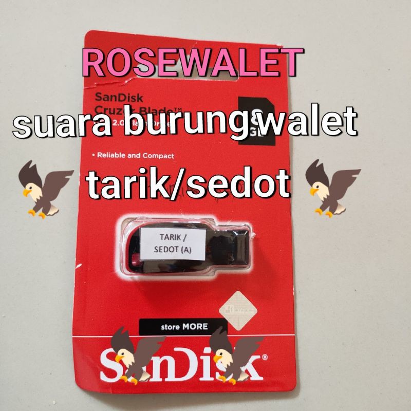 SUARA BURUNG WALET TARIK/SEDOT USB