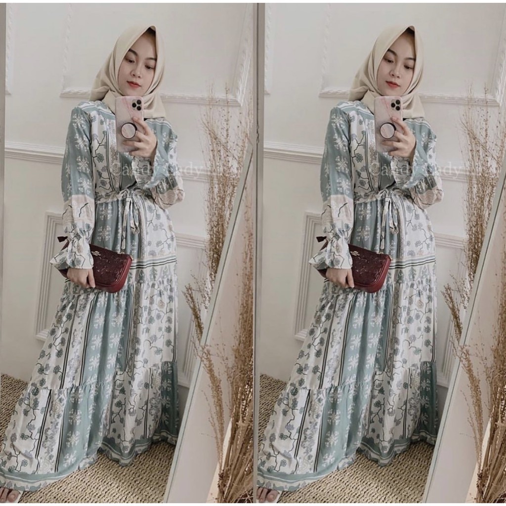 GAMIS MEGAN KREM XL LD 105-110 CM /* VISCOSE PREMIUM BUSUI LD 100-110 PJ 130 / CALLA MAXI DRESS /  GAMIS BUSUI