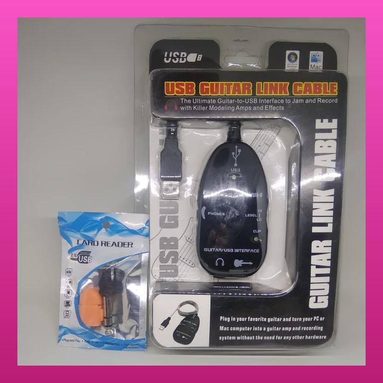 USB GUITAR LINK INTERFACE (OEM)-AY07 FREE OTG READER - HITAM GROSIR