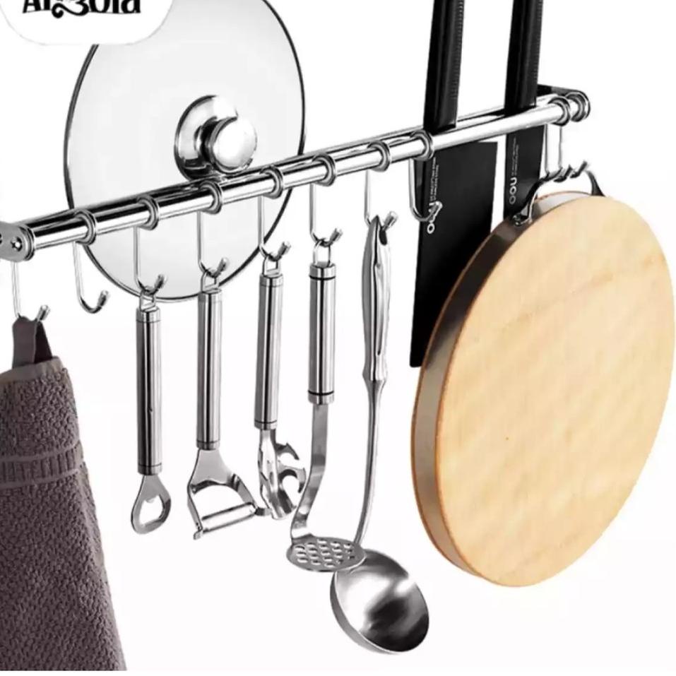 Paling Dicari.. Rak Dapur / Rak Dinding Gantung Alumunium Stainles/ gantungan peralatan dapur/rak ga
