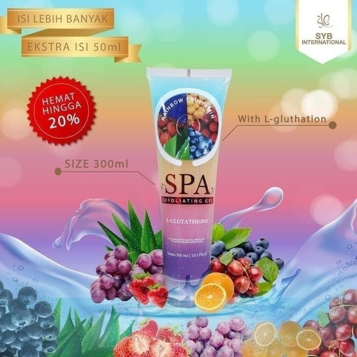 Body Spa Rainbow Fruitamin SYB 300ml SYB Bodyspa BPOM Penghilang Daki Rainbow Body Spa Fruitamin SYB