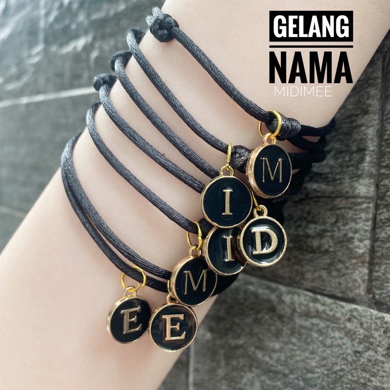 GELANG INITIAL NAMA KHUSUS HITAM