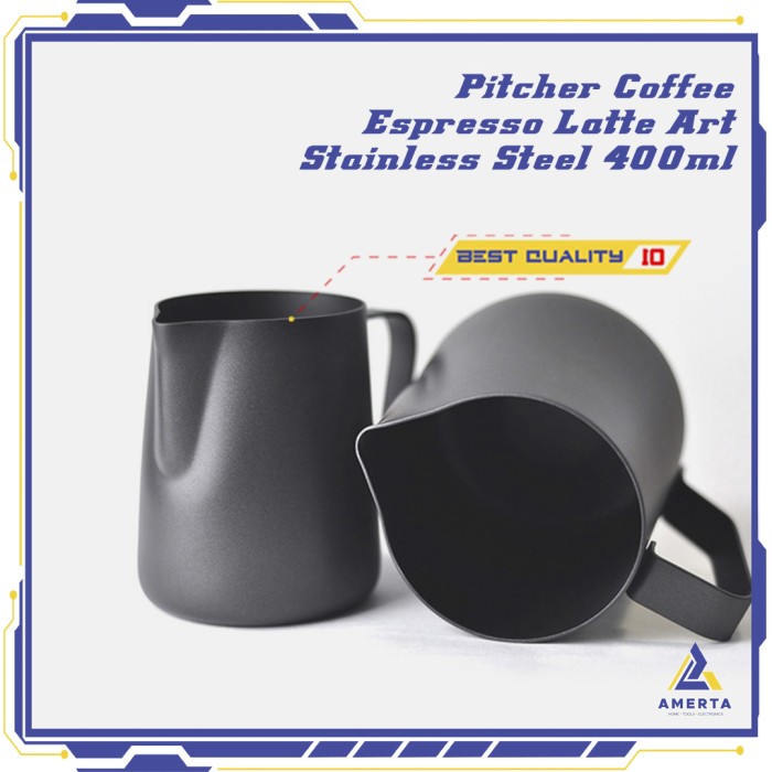 Gelas Pitcher OneTwoCups Kopi Espresso Latte Art Stainless Steel 400ml