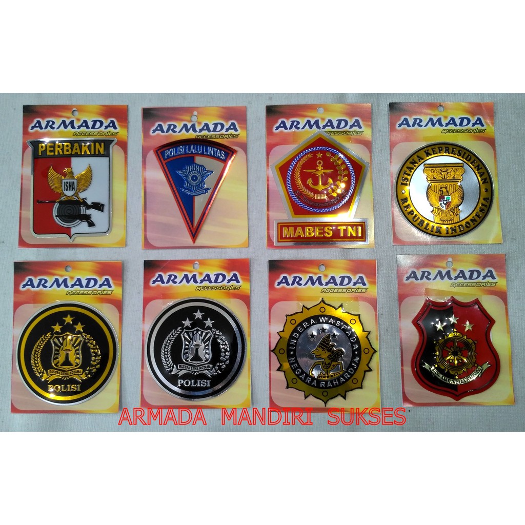 Sticker PVC Logo Kesatuan - Stiker Emblem PVC Logo Kesatuan