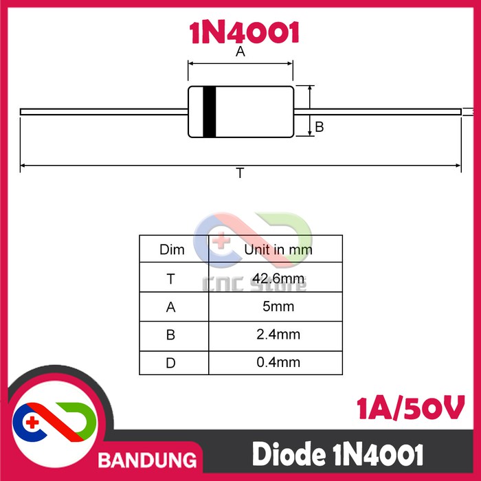 10PCS 1N4001 1A 50V RECTIFIER DIODE DIODA