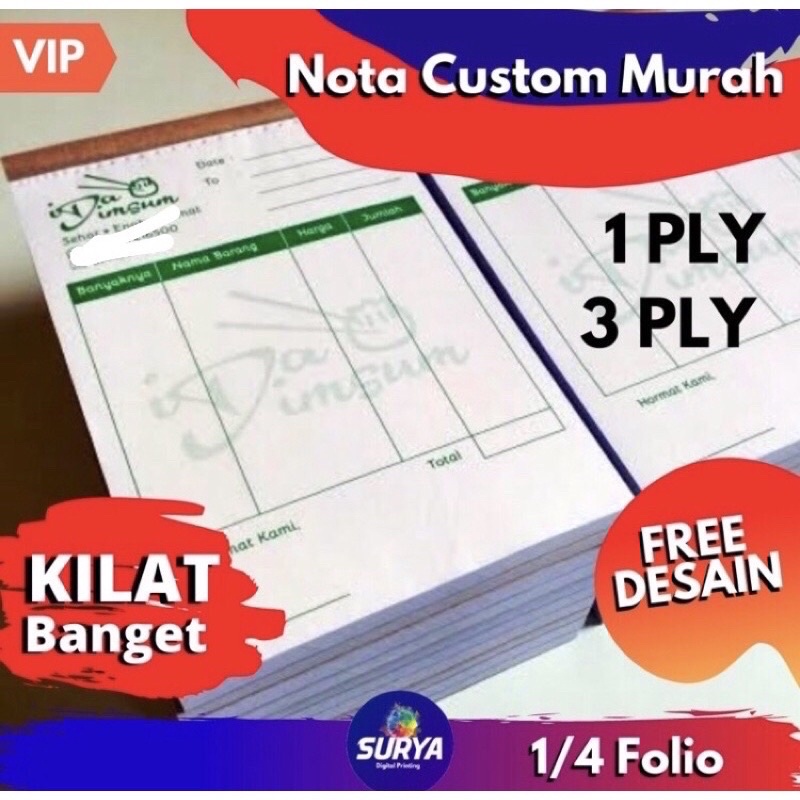

Nota custom 1/4 folio 1ply