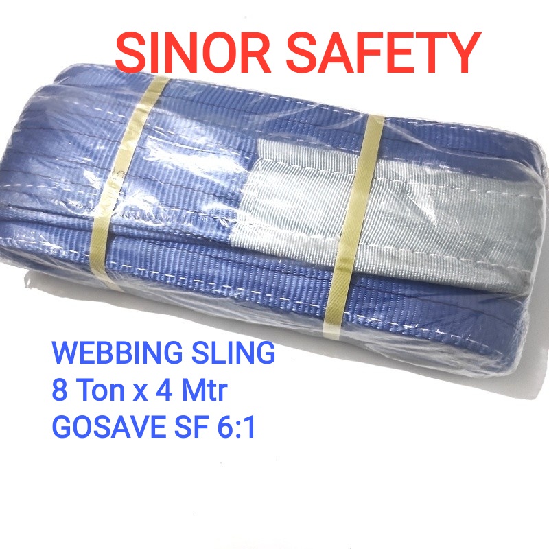 WEBBING SLING 8 Ton x 4 Meter Tali Pengikat Pengangkat Safety