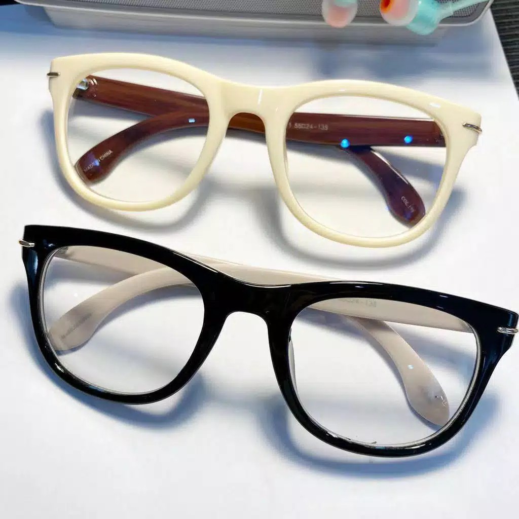 Frame 2011 Kacamata Korea Pria Wanita Kotak Hitam Minus - BOLON eyeware