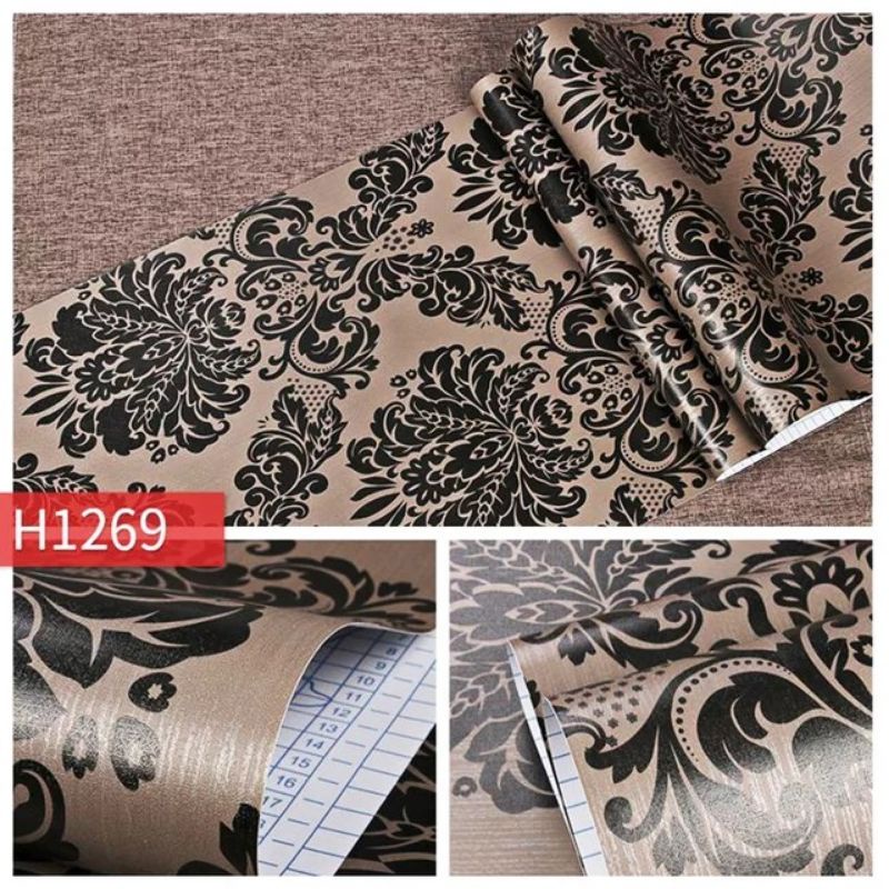 Wallpaper Stiker Dinding, Motif Batik | Ruang Tamu, Ruang Keluarga, Kamar Tidur