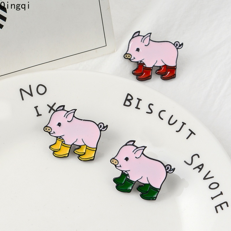 Bros Pin Enamel Bentuk Babi Lucu Untuk Anak