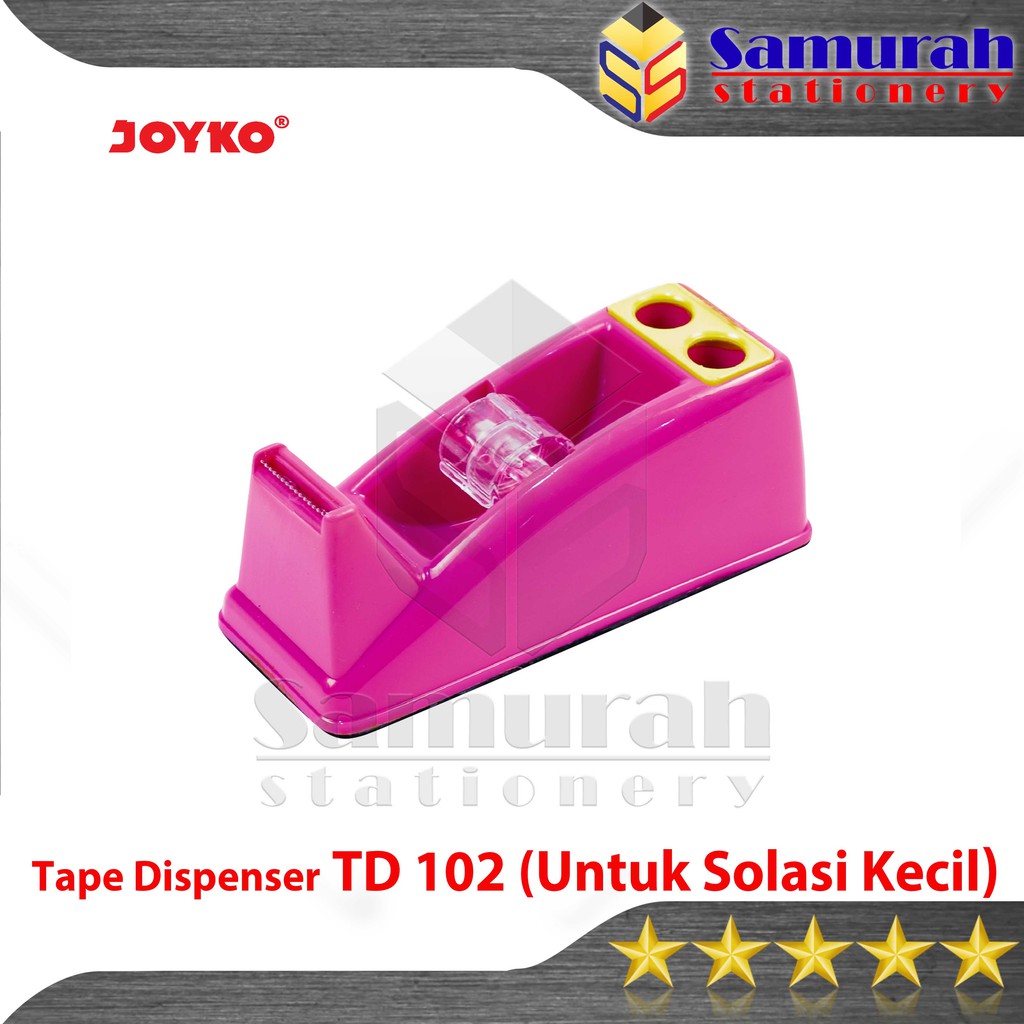 

Tape Dispenser Joyko TD 102 Kecil / Tempat Potong Isolasi TD-102 Mini / Cutter Pemotong Solatip