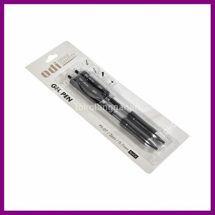 

Odi Set 2 Pcs Retractable Pen Gel 0.7mm - Hitam MS17