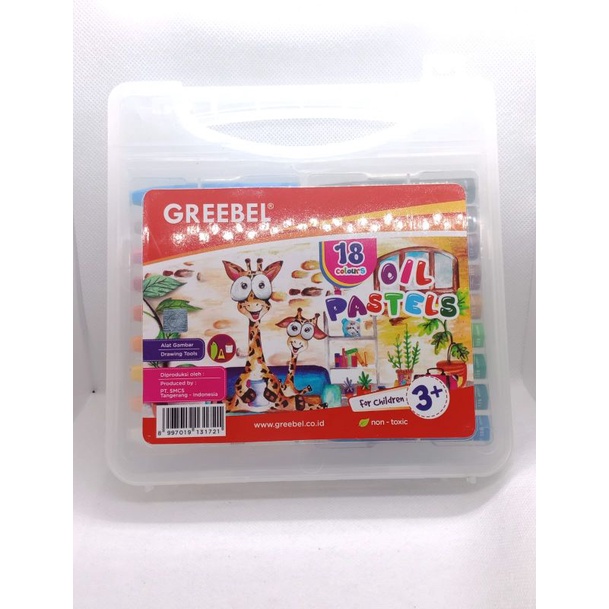 GREEBEL Crayon Krayon Kids Oil Pastel 18 Warna