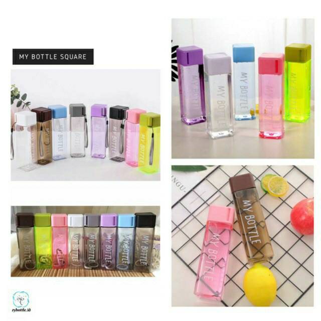 My bottle kotak / my bottle persegi / my bottle botol minum petak BPA FREE / my bottle full colours