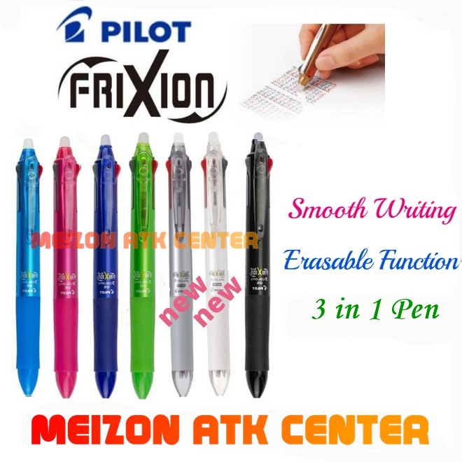 

TERBARU PILOT FRIXION 3 IN 1 !!! IMPOR JEPANG BISA DIHAPUS (0'5) - Hitam