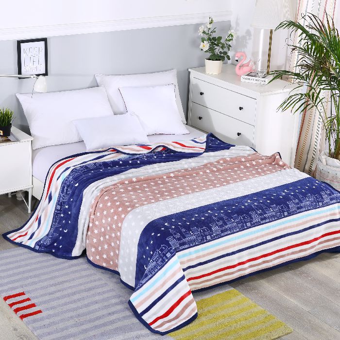 COD - FD - Selimut Motif Dewasa - Selimut Bulu Halus Motif - Selimut Lembut Ukuran 180cm x 200cm-Starry Night
