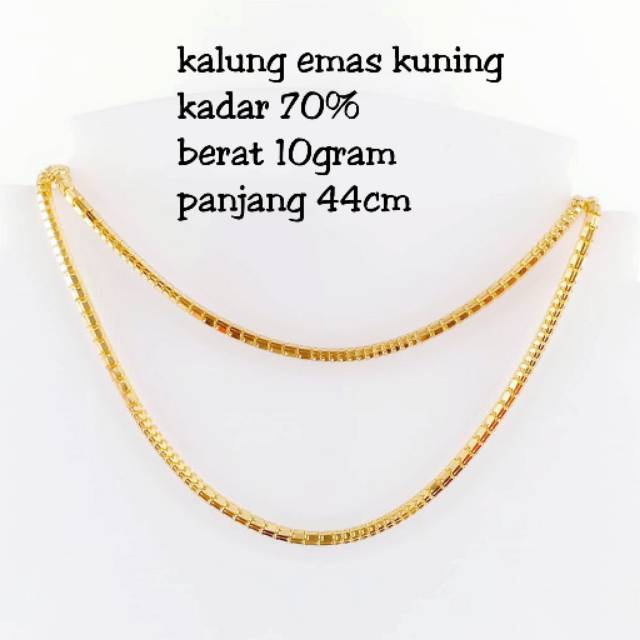 Kalung Emas Kuning Kadar 70 Berat 10gram Indonesia