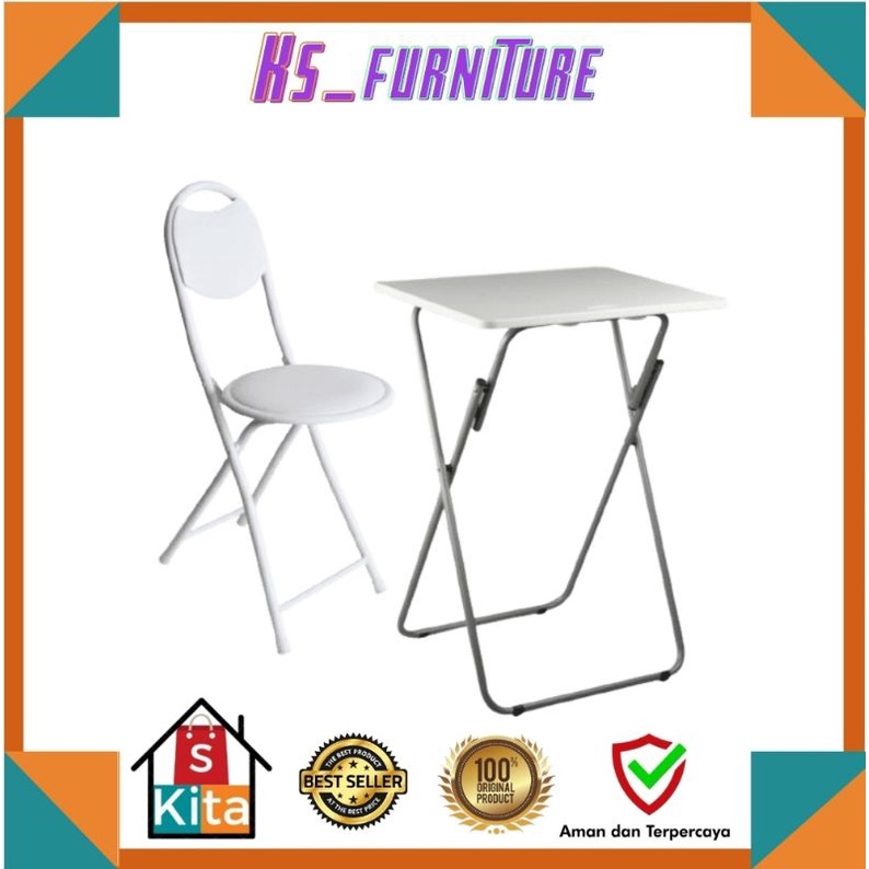 set meja dan kursi belajar/sekolah/kamping/ set meja dan kursi lipat/set kursi dan meja laptop/ set 