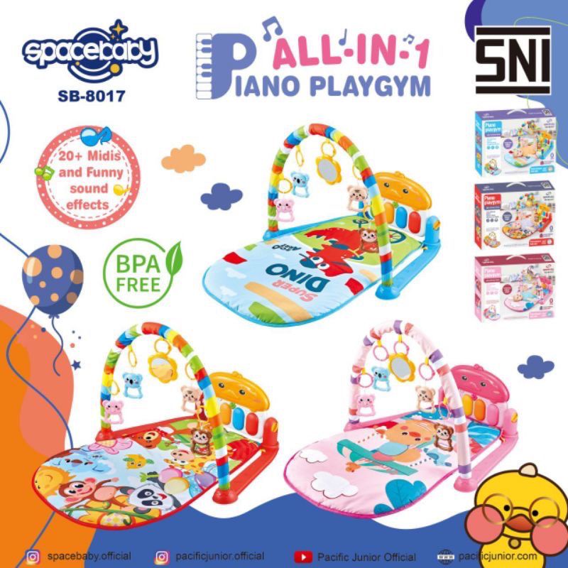 BABY GYM MUSICAL SET MUSIC BABY PLAYGYM SPACEBABY // SB 8011, SB 8013 &amp; SB 8017 MUSIC MATRAS MAINAN PIANO