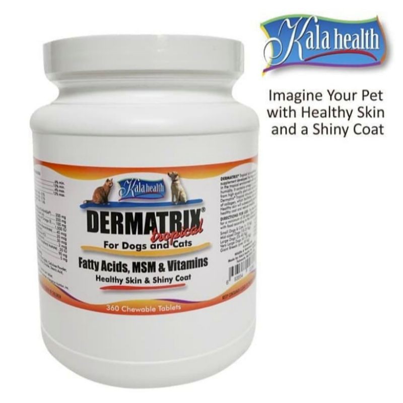 Dermatrix Tropical Dog &amp; Cat 360 tablets Vitamin Kulit dan Bulu Anjing dan Kucing