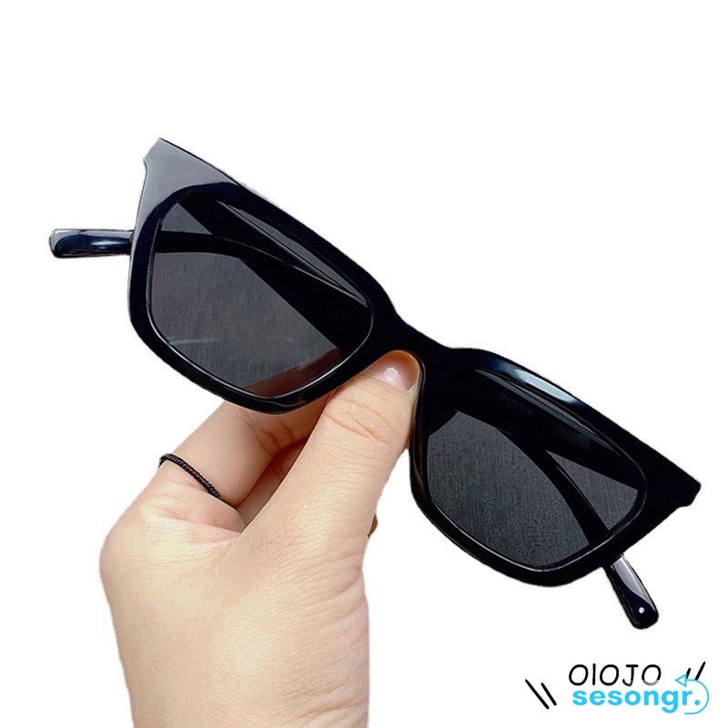 【TERSEDIA &amp; COD】Kacamata Hitam Wanita Korea Gaya Kacamata Lensa Warna Kucing Cewek Sunglasses -SG