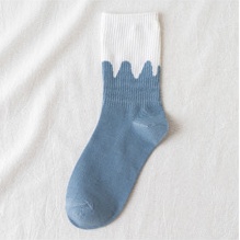 ⭐️𝐈𝐇𝐒 𝟔𝟏𝟎⭐️Kaos Kaki Pria Wanita Panjang Setinggi Betis Motif Catur New Fashion Korean Style Socks-Biru