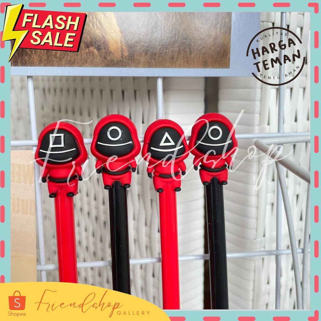 

PULPEN TINTA SQUID GAME PEN GEL HITAM PERLENGKAPAN SEKOLAH PERALATAN KANTOR BOLPEN TINTA