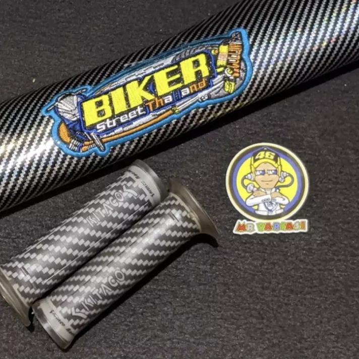 Limited - KULIT JOK CARBON + HANDGRIP / SARUNG JOK + GRIP / BIKER UNIVERSAL THAILOOK ~