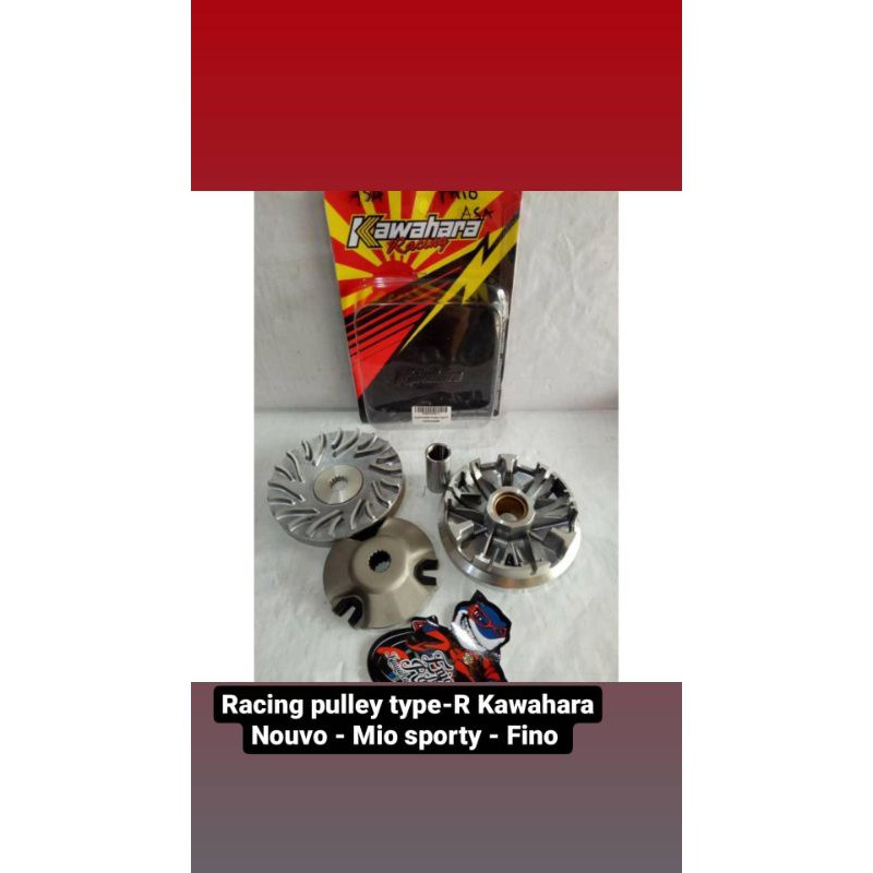 racing pulley type-R Kawahara racing Nouvo, Mio sporty, Mio soul, Fino karbu