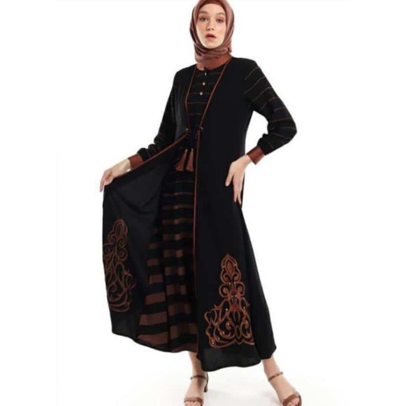 New Abaya Hikmat A9622 Brown
