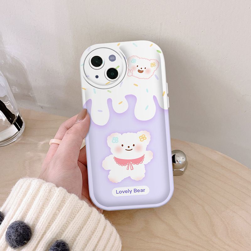 Case Motif Kartun Strawberry Kelinci Beruang Untuk iPhone 12 13 11 Pro Max X Xs Max Xr kjme