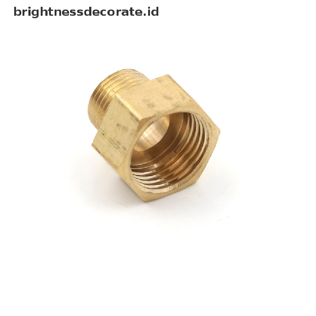 Adaptor Pipa Koneksi BSP Female Ke Male 1 / 2 &quot;3 / 8&quot; BSP Bahan Kuningan